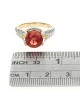Oregon Sunstone and Diamond Split Shank Ring